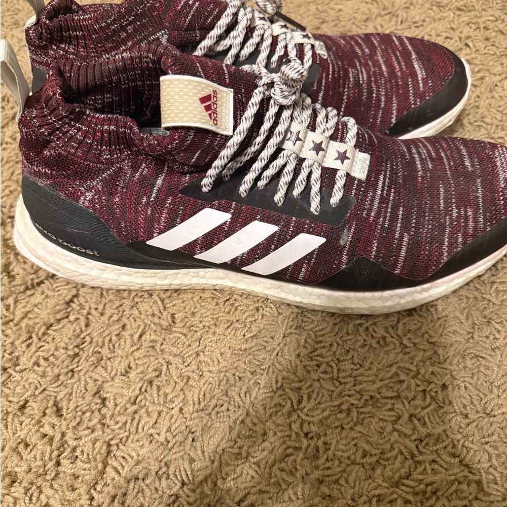 Adidas Burgundy and White Athletic Shoes Patrick Mahomes